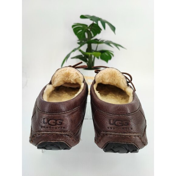 Ugg Australia Men\'s Byron Brown Leather Moccasin Shoes Size 10 US main image 7